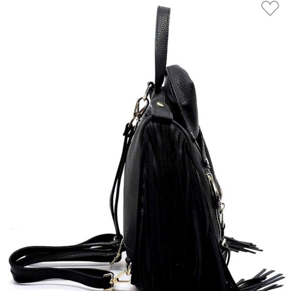 Motorcycle Jacket Fringe Backpack Purse - Picture 7 of 7